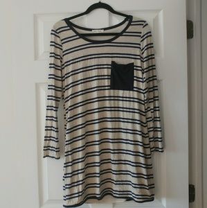 Striped long sleeve dress